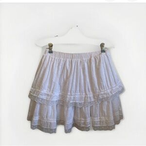 Lace White Layered Skirt